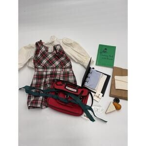 Vintage American Girl “Molly” School Jumper w/blouse, bookbag, School, Food, M